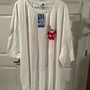 Looney Tunes White Plus Size T-Shirt in 4X NWT
